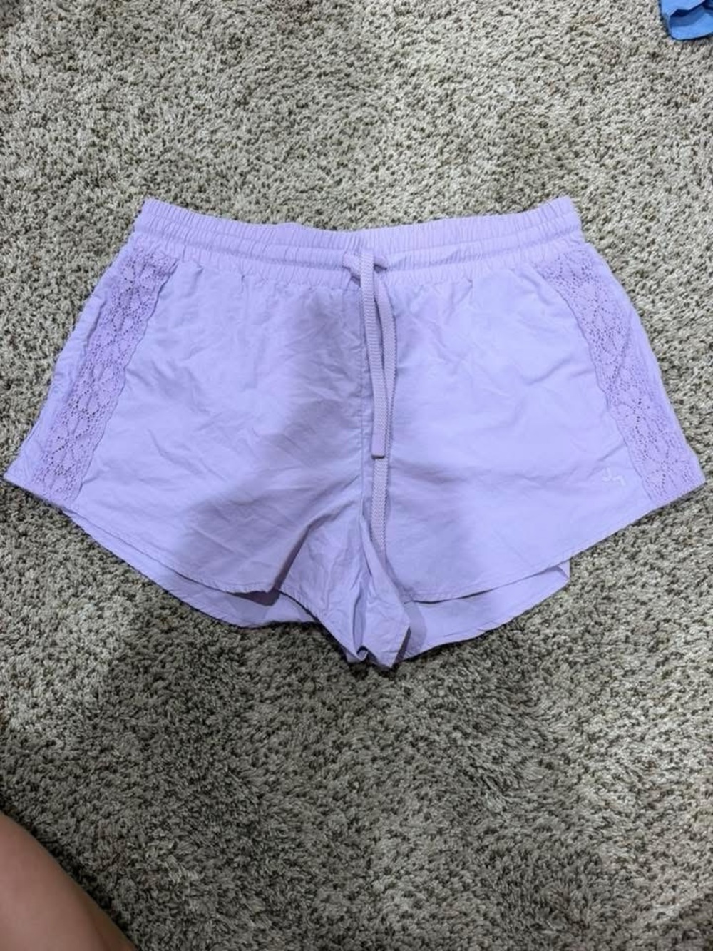 JoyLab Lilac Lace-Trim Athletic Shorts
